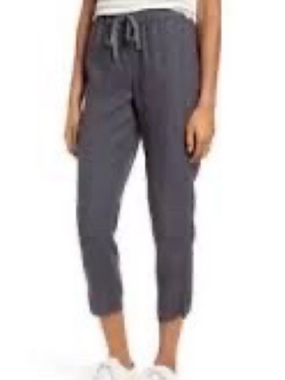 Caslon Women's Linen Blue/Gray Drawstring Jogger Pants XS